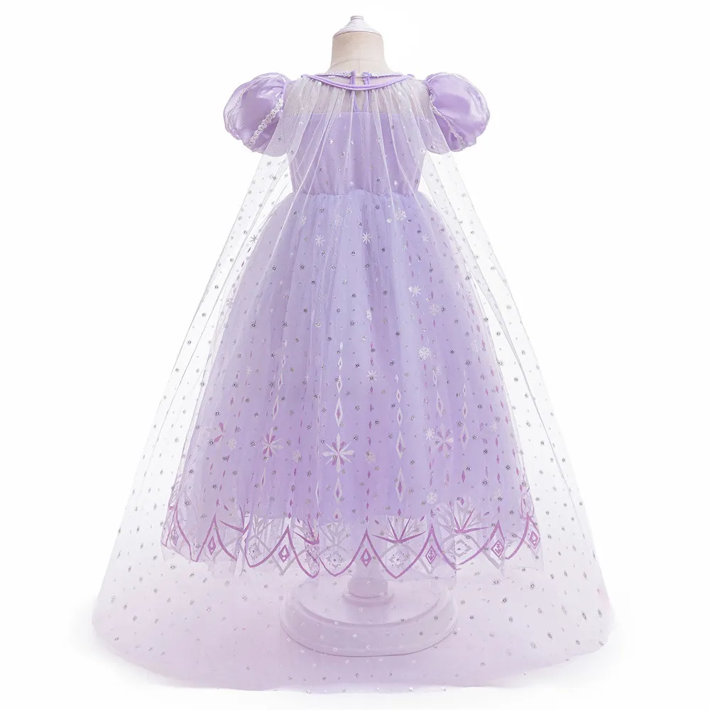 Kids' Clothing Frozen New Cos Costume Girls Princess Dress Long Performance Costume Summer Dress_voghion.com