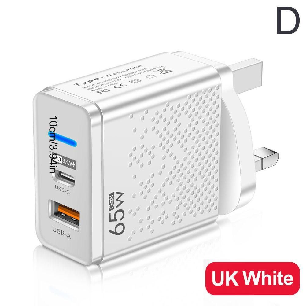 Stecker 2 Port USB-C Typ-C Schnellladegerät Adapter für iPhone 1 UK ~_voghion.com