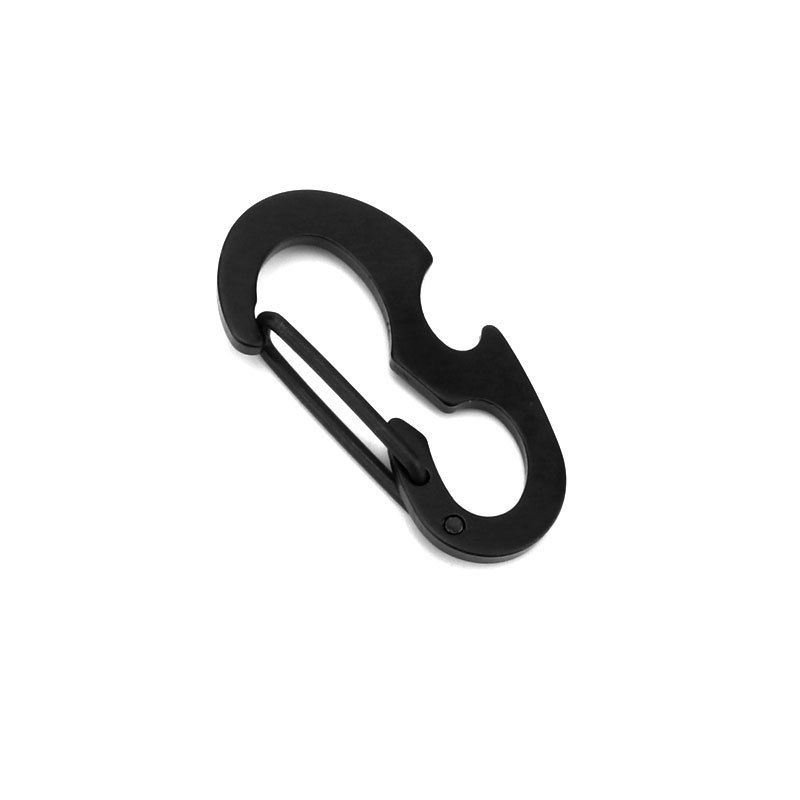 Mini portachiavi multifunzionale in acciaio inossidabile, strumento EDC portatile per esterni, moschettone multiforo, gadget da campeggio_voghion.com