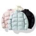 Men's Winter Puffer Jacket – Streetwear Bomber Coat With Stand Collar (Black/Pink/Khaki/Light Blue, S-4XL)_voghion.com