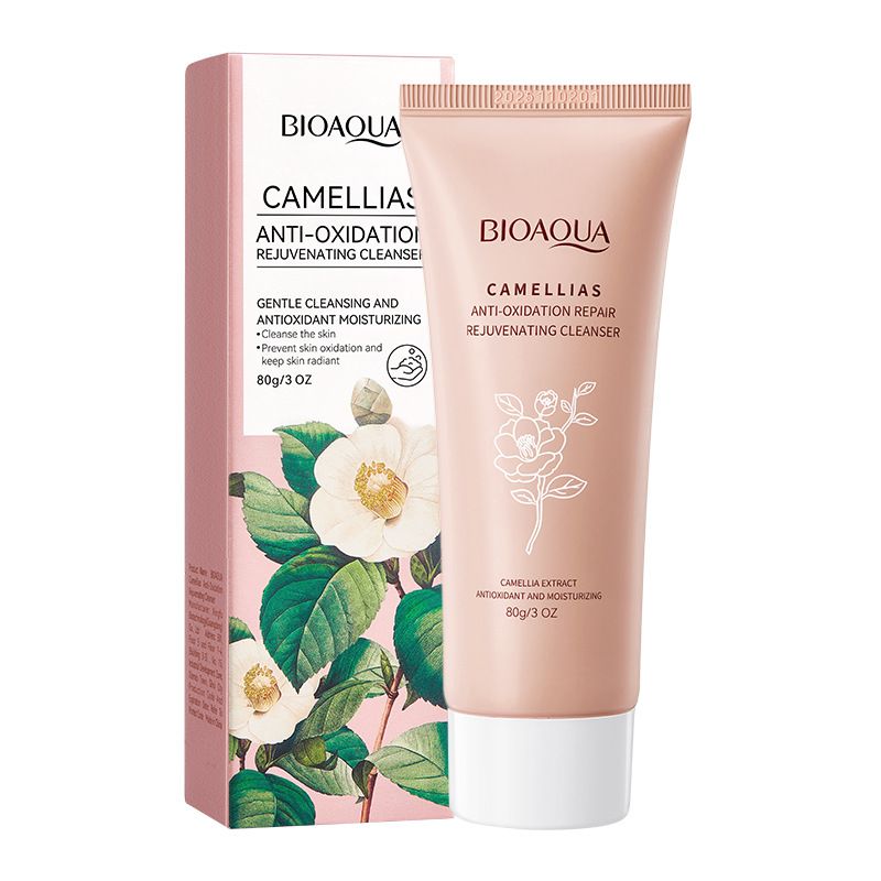 BIOAOUA Camellia Antioxidant Rejuvenating Cleanser 80g Detergente viso detergente idratante profondo_voghion.com