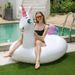 Φουσκωτό Unicorn Ride για ενήλικες Rainbow Pony Row Pool Party Swimming Circle_voghion.com