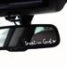 Paquete de 2 pegatinas decorativas para espejo retrovisor de coche "Confía en Dios", para espejo de maquillaje_voghion.com