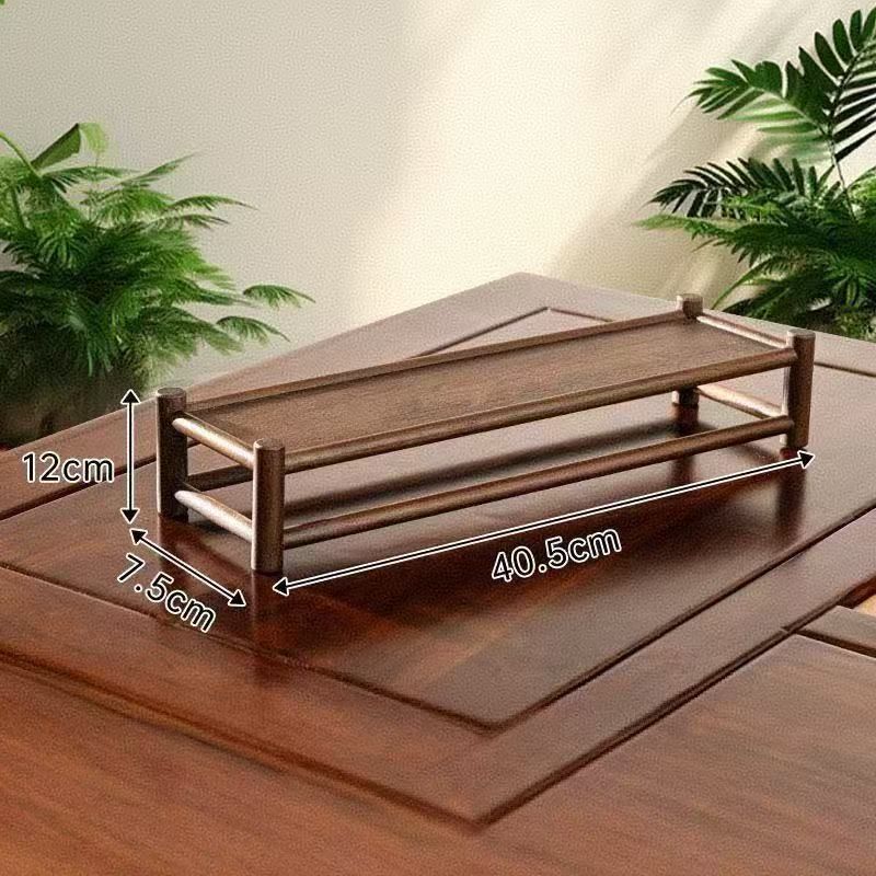 Porte-tasses à thé avec égouttoir, présentoir en bois massif, petite table à thé, étagère à ustensiles à thé_voghion.com