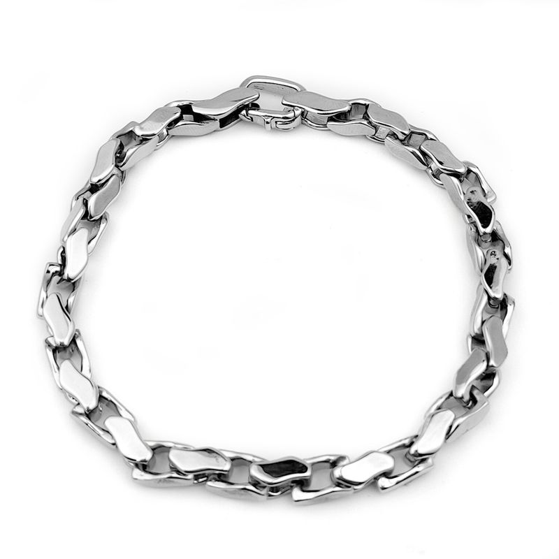Edelstahl 6MM Breite Edelstahl Paar Persönlichkeit Hip Hop Kette Armband Mann_voghion.com