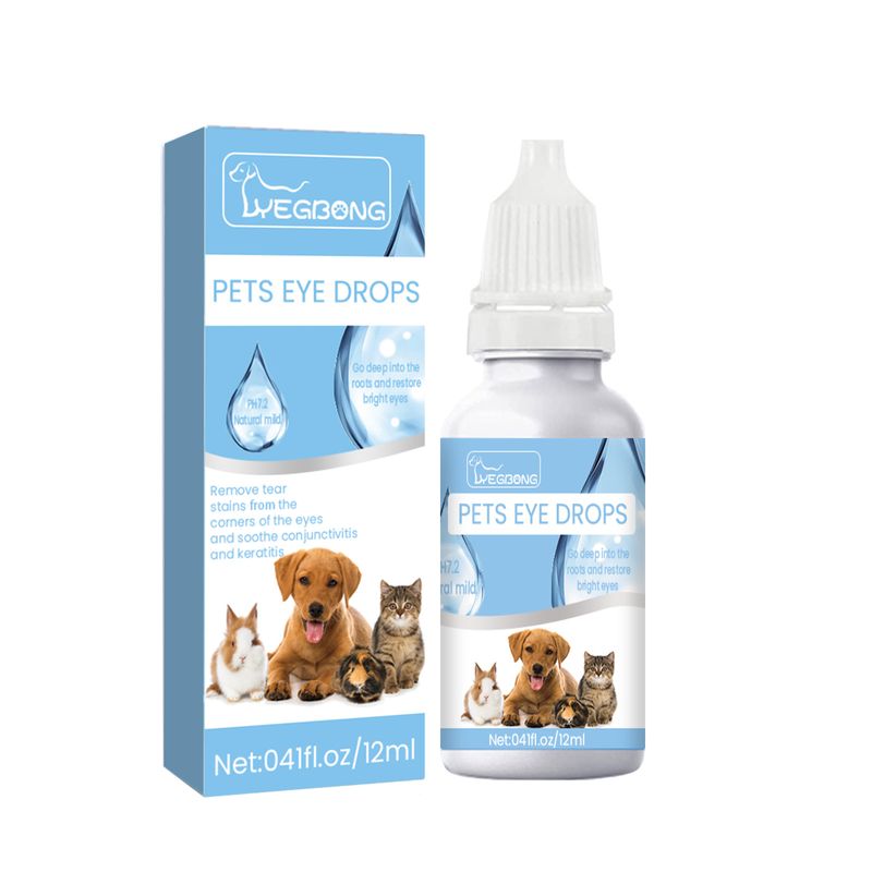 Gouttes oculaires pour animaux de compagnie, élimination des taches de larmes des yeux de chat et de chien, soulage l'inconfort oculaire, gouttes oculaires nettoyantes douces_voghion.com