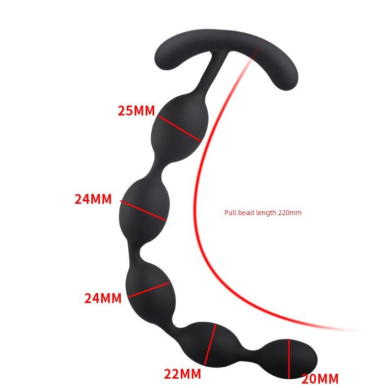 Plug anale da 22 cm per uomini e donne, con perline a strappo di piccole dimensioni, per sesso anale, con crisantemo, perline a strappo posteriori._voghion.com