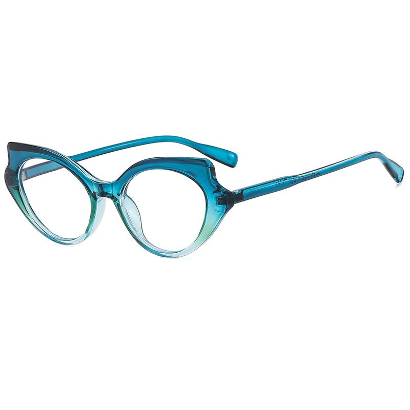 Cat Eye Anti Blue For Women, Gradually Changing Color Flat Light Glasses, New Style, Plain Small Face, Versatile Glasses_voghion.com