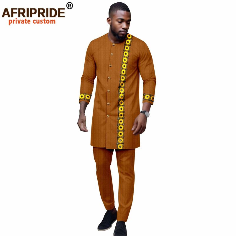 Ropa de hombre Conjunto casual de hombre étnico africano._voghion.com