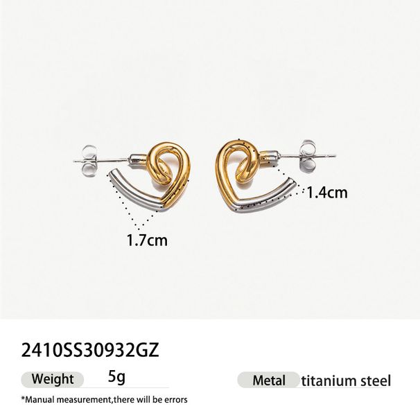 Koreanische version von einfache wicklung herz ohrringe gold temperament net rot ohrring design titanium stahl ohrringe_voghion.com