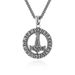 Collana in acciaio inossidabile con rune vichinghe nordiche retrò Martello di Thor Cultura della personalità Ciondolo con testo runico_voghion.com