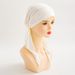 Muslim headscarf hat curved hat solid color headscarf hat Muslim women's hat long tail hat fashionable Baotou women's style_voghion.com