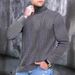 Autumn/Winter Men's Solid Color High-Neck Sweater European Size Fashion Twisted Cable-Knit Pullover Base Layer_voghion.com