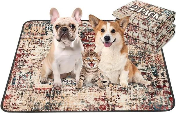 Qeils Washable Pee Pads for Dogs, 2 Pack Reusable Puppy Pads 18"x24" Super Absorbent Leakproof Dog Training Pads, Non-Slip Potty Pads for Floor, Crate_voghion.com