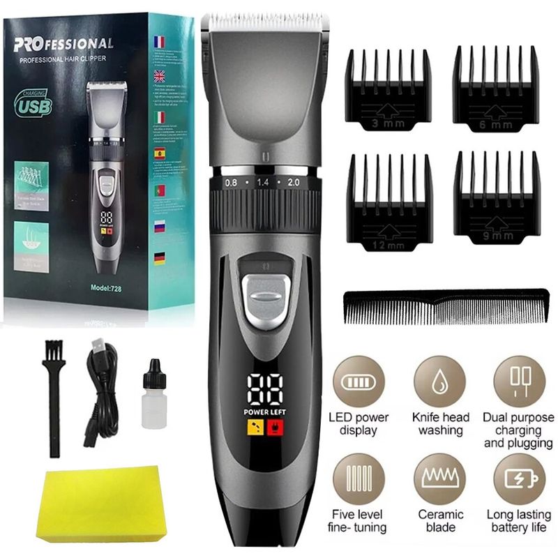 Cordless Hair Clippers For Men | Mens Hair Trimmer Set | Hair Clippers For Men_voghion.com