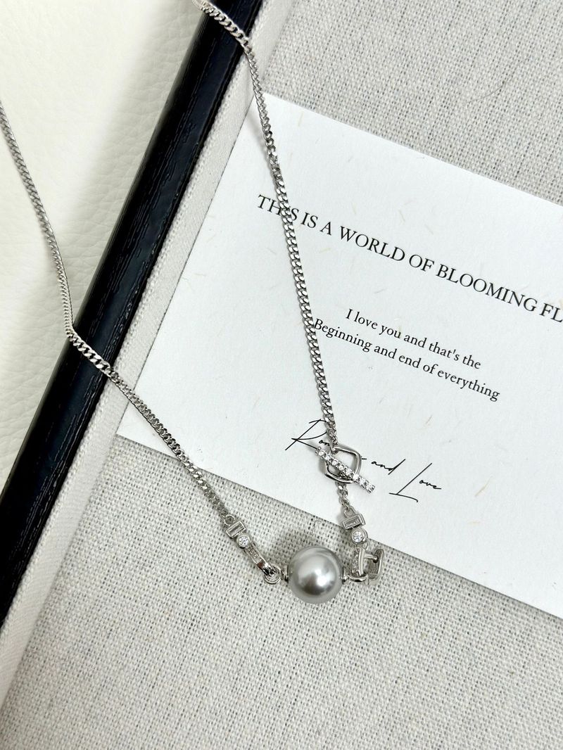 Collana con fibbia OT portafortuna in argento puro, pesante e artigianale, con catena cubana, perfetta per le donne, di alta gamma_voghion.com