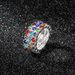 Multi-Row Inlaid Versatile Bride Colorful New Elastic Water Diamond Ring For Women_voghion.com