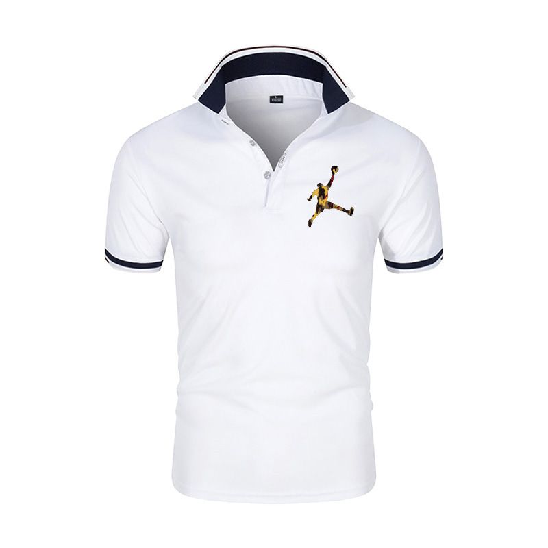 Sommer-Poloshirt für Herren. Lässiges Kurzarm-T-Shirt für Herren. Oberteil mit bedrucktem Revers. Business-Männer_voghion.com
