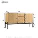 Credenza 140x75cm Mit 2 Türen, 3 Schubladen, Metallbeinen, TV-Schrank_voghion.com