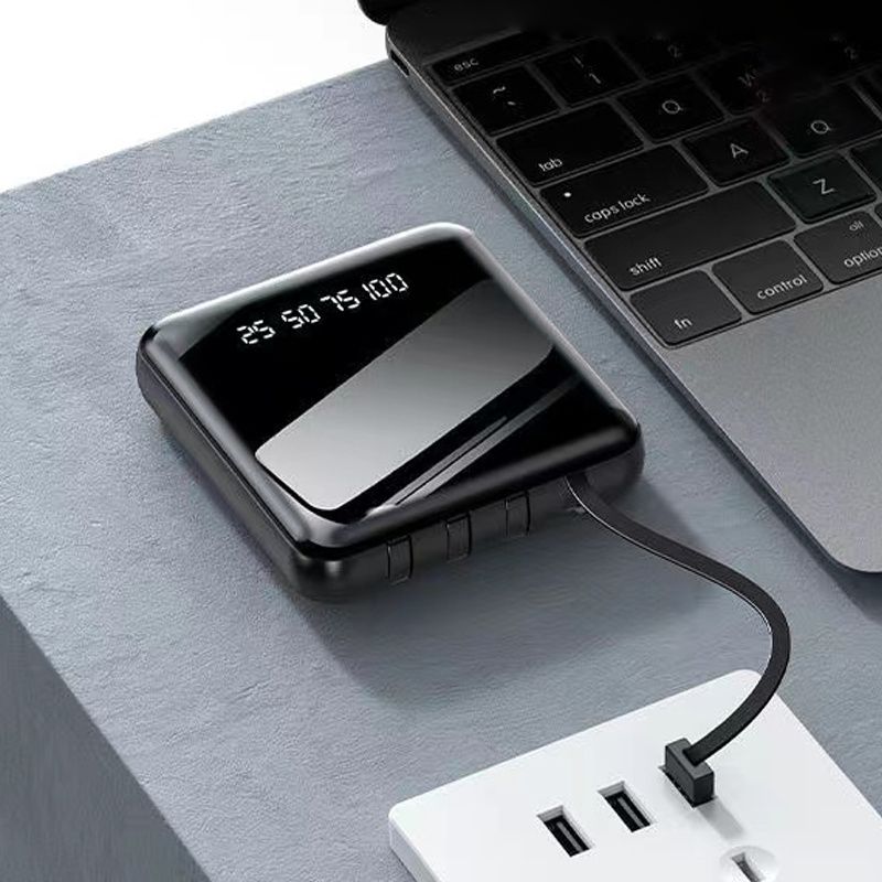 Boost Your Phone's Battery Life Instantly - 10000mAh 4-in-1 Power Bank with Universal Charging Cables_voghion.com