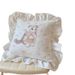 Cute Cartoon Print Square Cushion With Filling, Stylish, Elegant And Beautiful, Niche Design, Lace Trim, Removable And Machine Washable_voghion.com