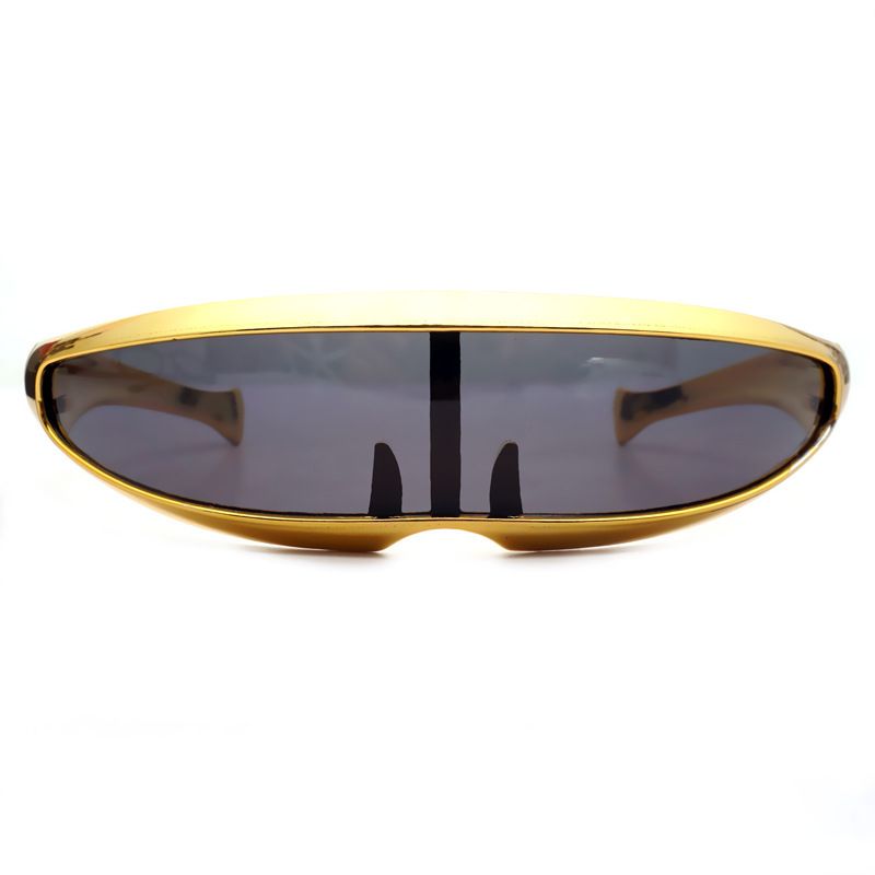Lunettes de soleil Punk X-Men Cosplay électroplaquées or et argent, robot spatial, performance sur scène, une pièce, unisexe_voghion.com