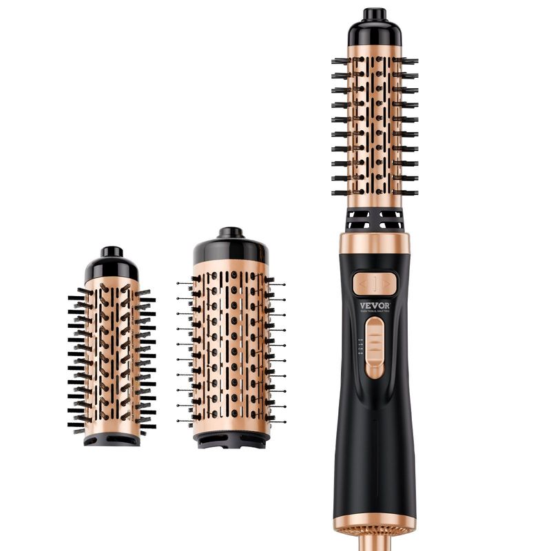 VEVOR Rotating Hair Dryer Brush Hot Air Styling Brush With 1.5" And 2" Head_voghion.com