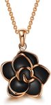 Black Rose Necklace Pendant Short Collar Chain Women's Korean Fashion Versatile Personalized Temperament Decorative_voghion.com
