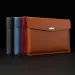 Leather File Folder Large Capacity Document Bag Business Briefcase Magnetic Button Waterproof Laptop Cases Office_voghion.com