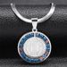Stainless Steel Saint Benedict Medal Pendant Jewelry New Hip-Hop Round Coin Inlaid With Colored Diamonds Necklace_voghion.com