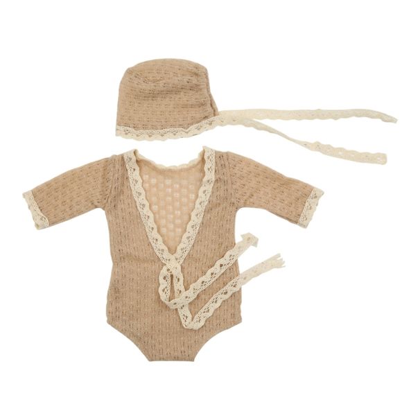 Baby Photography Props Costume Set Hat Bodysuit Photo Props 2pcs Newborn’s Photostudio Props Pilling Resistance Unisex_voghion.com