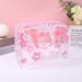 Borse portaoggetti in PVC con finitura floreale, borsa da toilette trasparente, borsa da viaggio portatile, borsa da toilette impermeabile, borsa portaoggetti di grande capacità_voghion.com