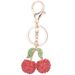 Portachiavi in stile coreano con ciondolo a forma di ciliegia in lega di strass e frutta, per borsa alla moda da donna, piccolo regalo_voghion.com