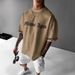 Men's Clothing Summer Casual Loose Breathable Short Sleeved Round Neck T Shirt 2024 Fashion Simple Slogan 3D Digital Printing_voghion.com