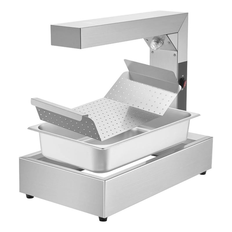 Food Dump Light 750W Fry Food French Stainless Electric Commercial Steel 104122 Heating Station Warming Warmer Lamp Countertop_voghion.com