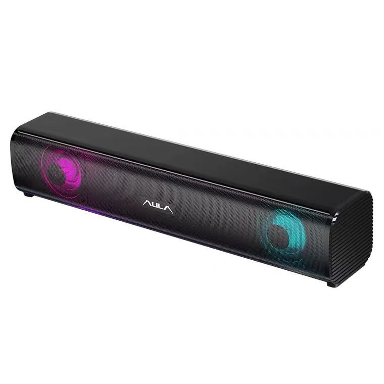 Portable Speakers AULA/Wolf Spider N 170 Wired Luminous Computer Desktop Long Sound Bar Laptop Desktop Subwoofer Speaker_voghion.com
