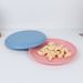 Eco-Friendly Wheat Straw Dinner Plates Set - Modern Round Dishes For Everyday Use, Microwave Safe, Ideal For Gifting (Blue, Pink, Beige, Green)_voghion.com