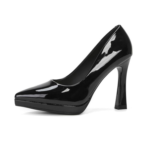MTX 105-1 Spitz zulaufende Stiletto-Absätze für Damen, bequeme, einfarbige Ultra-High-Heels, sexy, wasserdichte Plateau-Absätze mit flachem Mund_voghion.com