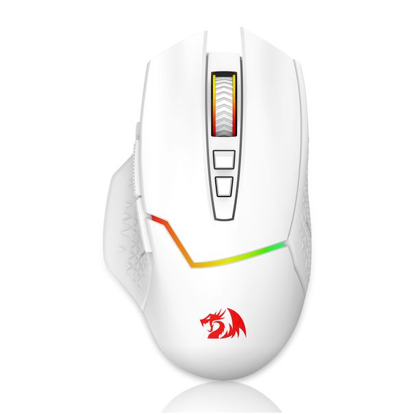 Souris de jeu sans fil Redragon M690 PRO 8 000 DPI, filaire, à tir rapide, 8 boutons rotatifs, pour PC/ordinateur portable, noir/blanc_voghion.com