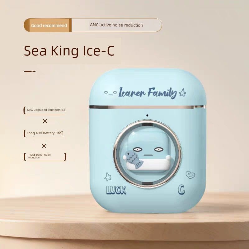 Original Cute Bluetooth Headset Call Noise Reduction Mini Binge-watching Game Low Latency Girl Student Semi-in-Ear_voghion.com