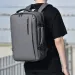 XOKY Herren-Business-Laptop-Rucksack, große Kapazität, erweiterbar, wasserdicht, USB, für Reisen und Camping, Mochaila, 250408l_voghion.com