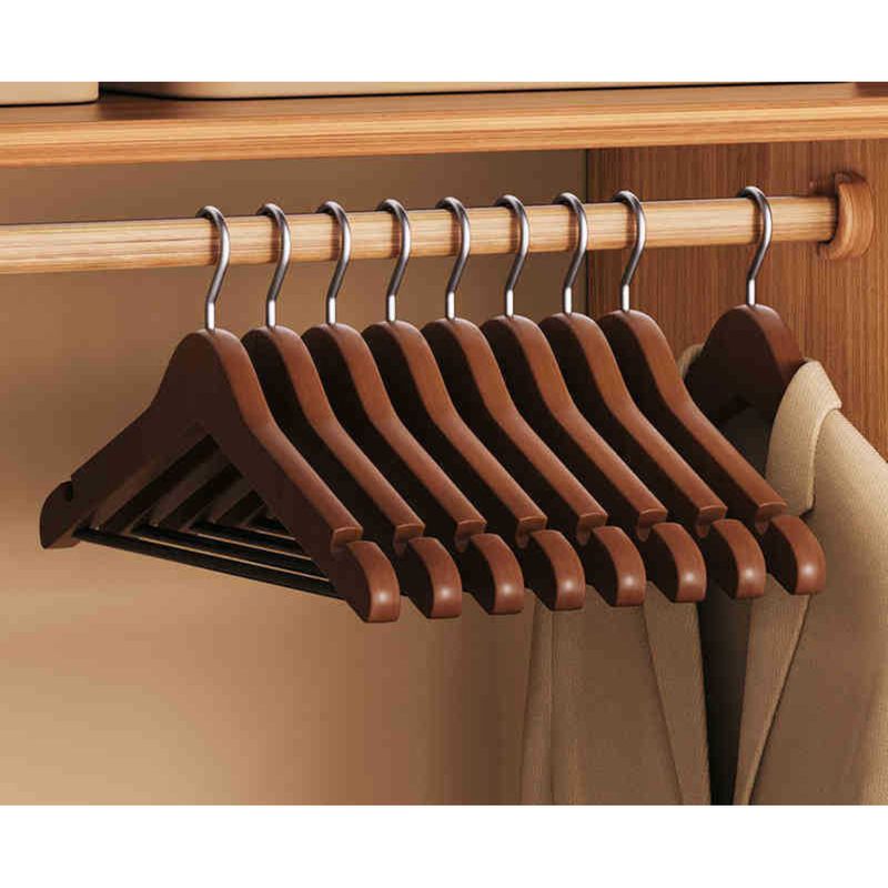 Grucce in legno massello di alta qualità, larghe, senza segni sulle spalle, per la casa, esclusive per hotel e negozi di abbigliamento._voghion.com