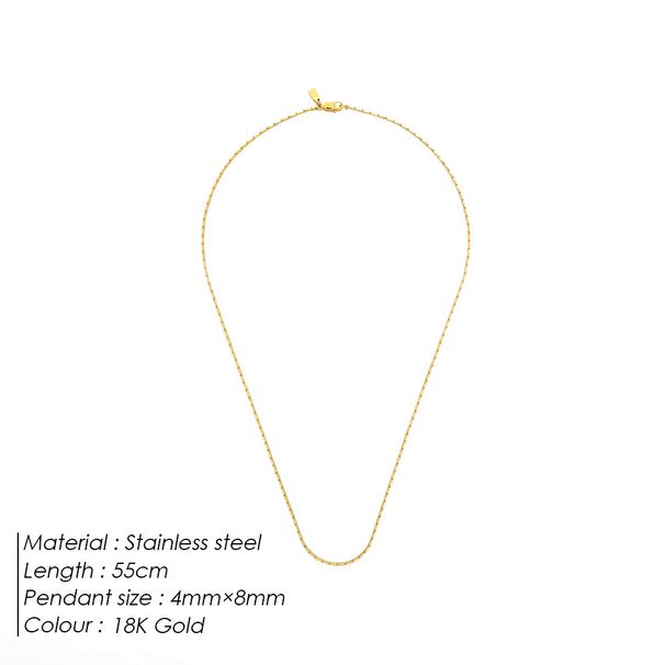 Collana con catena metallica da uomo, semplice e alla moda, collana a serpente rotonda solida in lotto_voghion.com