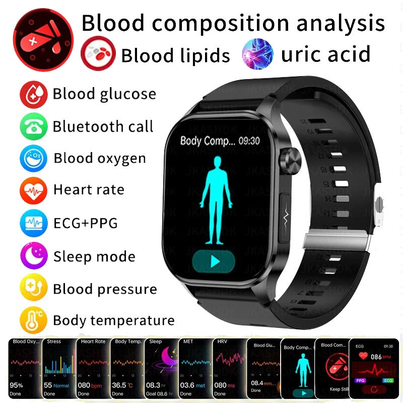 Smart Watch With Bluetooth Calling, AMOLED Touch Screen, Multi-Sport Modes, Heart Rate & Sleep Monitoring, Waterproof, 7-14 Days Battery Life_voghion.com