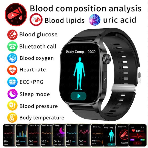 Smart Watch With Bluetooth Calling, AMOLED Touch Screen, Multi-Sport Modes, Heart Rate & Sleep Monitoring, Waterproof, 7-14 Days Battery Life_voghion.com