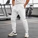 Men's Clothing Waffle Knit Jogger Pants - Breathable Loose Fit Casual Sweatpants With Drawstring Waist (White, Black, Khaki, Wine Red, Sky Blue)_voghion.com