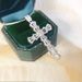 Hip Hop Style Mosang Ladder Cubic Zirconia Pendant Full Of Diamonds, Cross Necklace, Collarbone Chain, Female_voghion.com