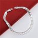 Silver Plated Side Bracelet For Men Women, Korean And Japanese Style, Unique Cool Hip-Hop Ins Niche Simple Design 5MM_voghion.com