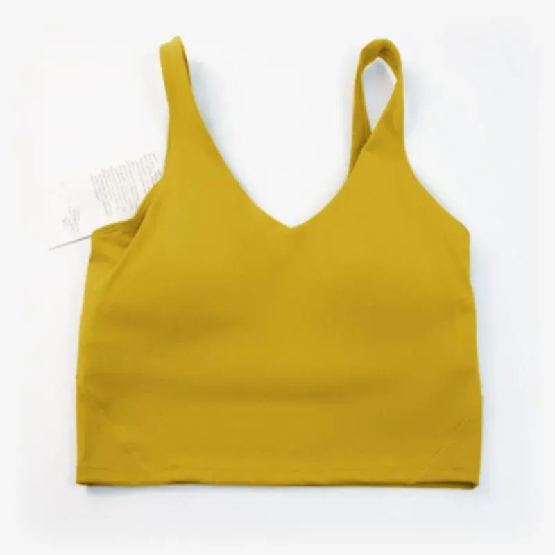 align tank top u gym clothes yoga outfit quick dry women casual running nude tight sports bra fiess vest sport underwear_voghion.com