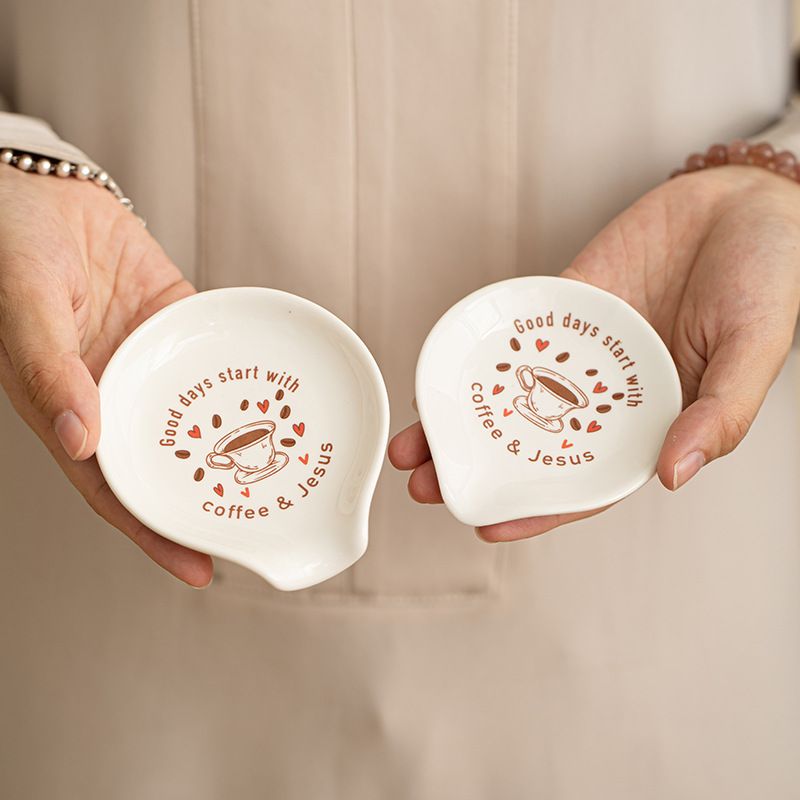 Creative Ceramic Spoon Rest - Thickened Non-Slip Design For Restaurants & Home Use, Decorative Soup Spoon Holder With Unique Patterns_voghion.com